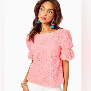 Lilly Pulitzer Shaila Eyelet Blouse